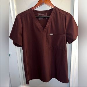 FreeX Figs Scrub Top Dark Fig